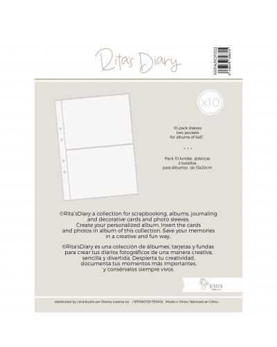 Rita's Diary - Pochettes 15x20cm - 2 compartiments
