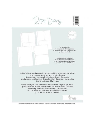 Pochettes 15x20 Rita´s Diary - Maxi kit 40 | RitaRita