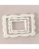 Alúa Cid - Lot 3 cadres acrylique blanc - Nuage - Ari