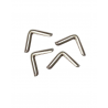 Coins métal argenté ultra fins - 4 unités