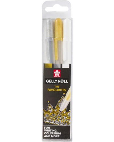 Stylo gel - Gelly roll Glaze Blanc de Sakura