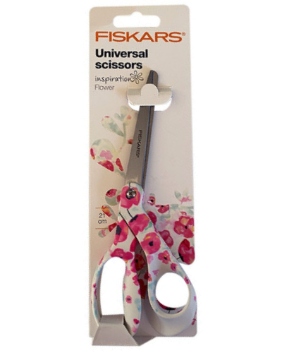 Fiskars - Ciseaux universels 21cm Inspiration Fleurs