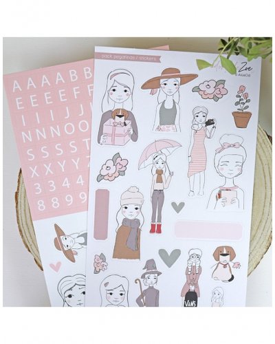 Autocollants 15x30 - Adorable Zoe 2.0 | Alúa Cid