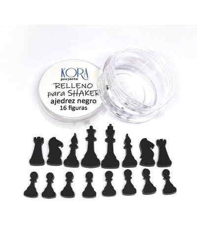 Formes acrylique pour shaker - Figures d'échec Noir | Kora Projects