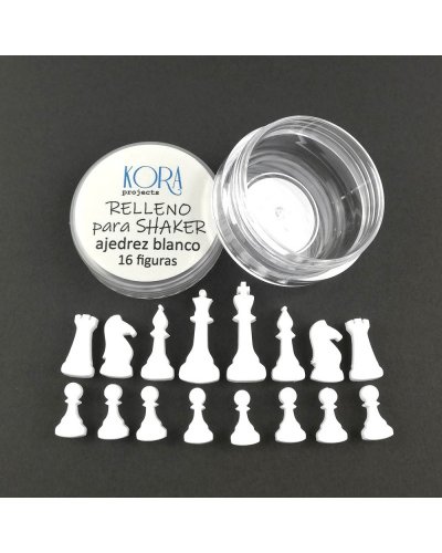 Formes acrylique pour shaker - Figures d'échec Blanc | Kora Projects