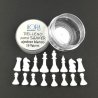 Formes acrylique pour shaker - Figures d'échec Blanc | Kora Projects