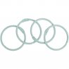 Set 4 anneaux bleu - 35mm | Artis Decor