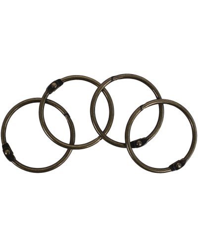 Set 4 anneaux noir cuivré - 35mm | Artis Decor