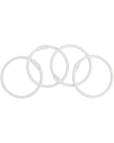 Set 4 anneaux blanc - 35mm | Artis Decor