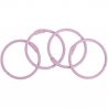 Set 4 anneaux rose - 44mm | Artis Decor