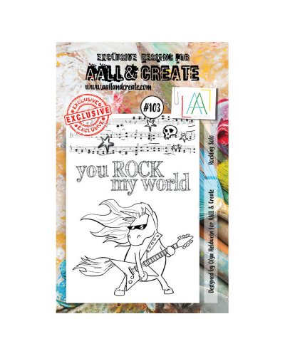 Tampon clear - A7 Stamp Set -103 - Rocking solo | Aall & Create