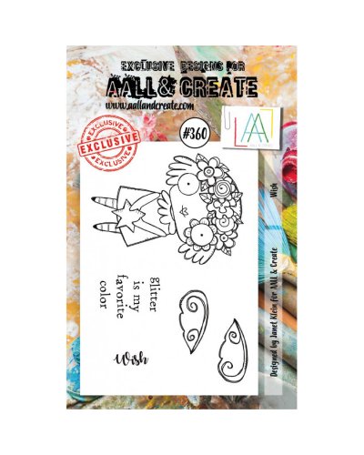 Tampon clear - A7 Stamp Set -360 - Wish | Aall & Create