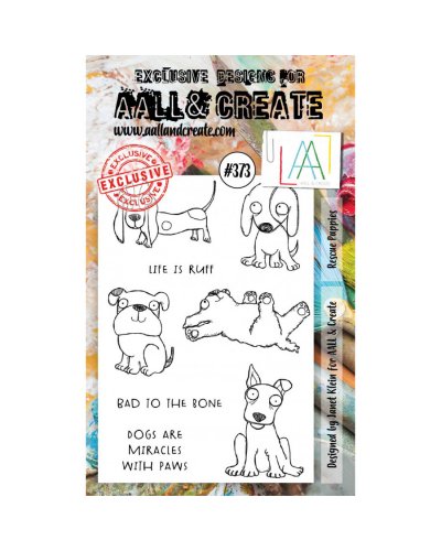 Aall&Create - Tampon clear - A6 Stamp Set #373 - Rescue puppies