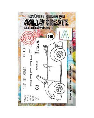 Aall&Create - Tampon clear - A6 Stamp Set #411 - Road trip
