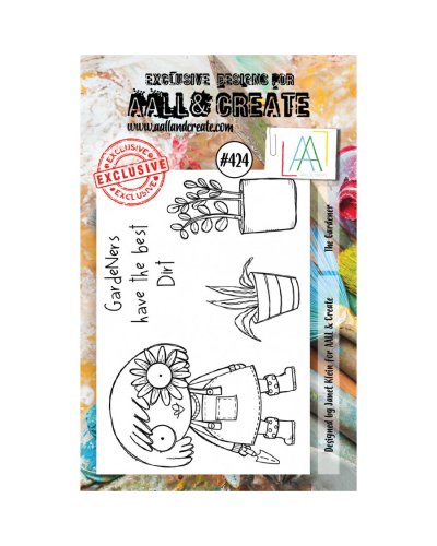 Aall&Create - Tampon clear - A7 Stamp Set #424 - The gardener