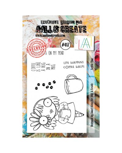Aall&Create - Tampon clear - A7 Stamp Set #417 - Coffee time