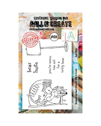 Aall&Create - Tampon clear - A7 Stamp Set #414 - Bear hugs