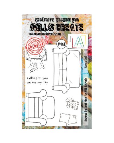Aall&Create - Tampon clear - A6 Stamp Set #461 - Have a seat