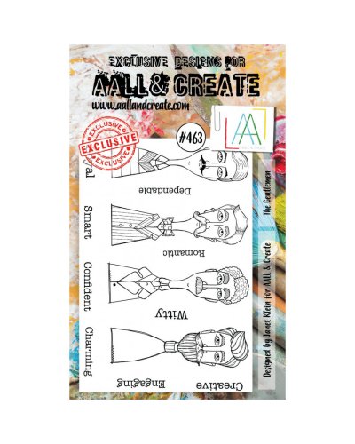 Tampon clear - A6 Stamp Set -463 - The gentlemen | Aall & Create