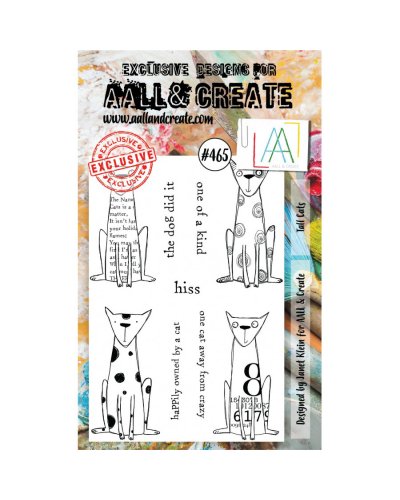 Aall&Create - Tampon clear - A6 Stamp Set #465 - Tall cats