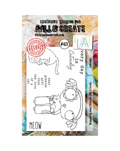 Aall&Create - Tampon clear - A7 Stamp Set #477 - Caterday 