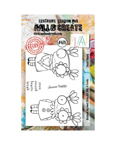Tampon clear - A7 Stamp Set -478 - Choose happy | Aall & Create