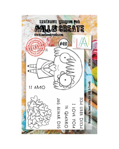 Aall&Create - Tampon clear - A7 Stamp Set #481 - Lil love 