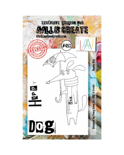 Aall&Create - Tampon clear - A7 Stamp Set #483 - Happy dog