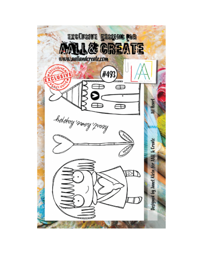 Aall&Create - Tampon clear - A7 Stamp Set #493 - All heart 
