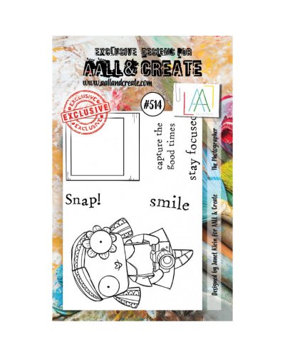 Aall&Create - Tampon clear - A7 Stamp Set #514 - The photographer 
