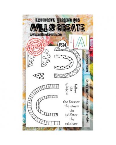 Aall&Create - Tampon clear - A6 Stamp Set #524 - Follow rainbows 