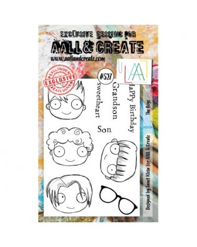 Aall&Create - Tampon clear - A6 Stamp Set #527 - The boys