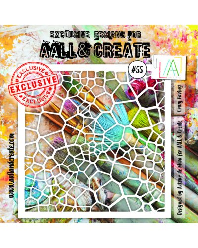Aall&Create - Pochoir - Stencil Set #55 - Crazy paving