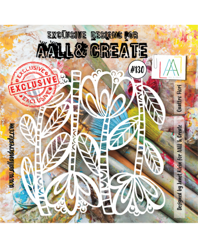 Aall&Create - Pochoir - Stencil Set #130 - Quatro flori