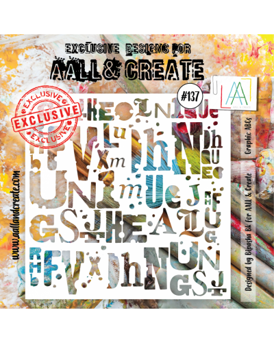 Aall&Create - Pochoir - Stencil Set #137 - Graphic ABCs 