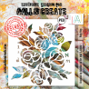 Pochoir - Stencil Set -138 - Rosy Posy | Aall & Create