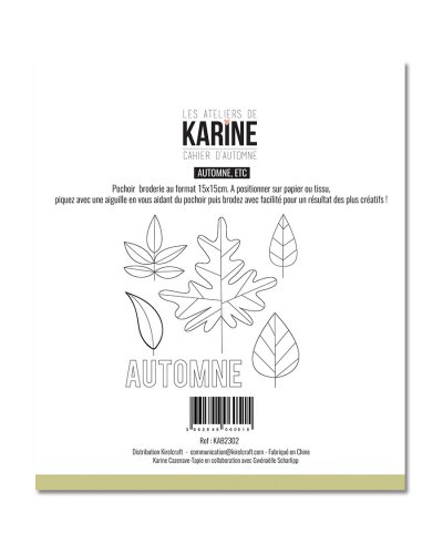 Les ateliers de Karine - Pochoir broderie Automne, etc - Cahier d'automne