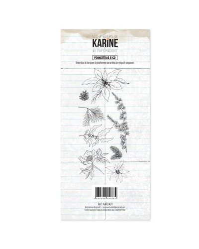 Les Ateliers de Karine - Tampon clear Poinsettia and Co - Au pays magique