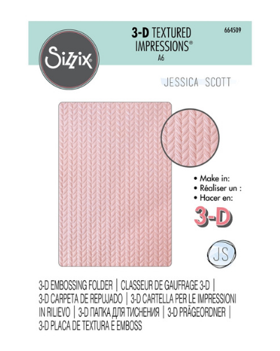 Sizzix - Classeur de gaufrage - Tricoté de Jessica Scott
