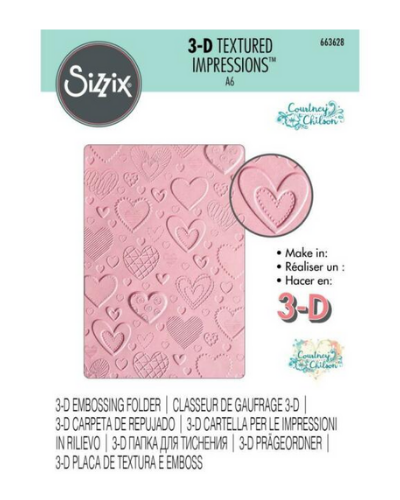 Sizzix - Classeur de gaufrage - Coeurs de Courtney Chilson