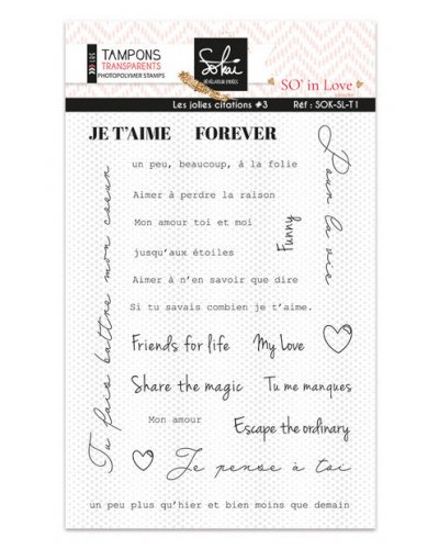 Sokai - Tampon clear - Les Jolies Citations #3 - So'in love