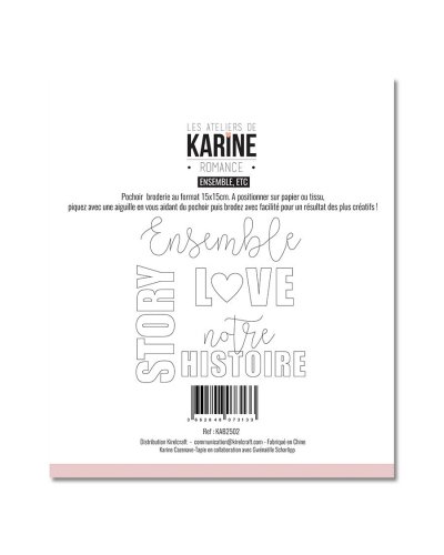 Les Ateliers de Karine - Pochoir broderie Ensemble, etc - Romance