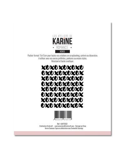 Les ateliers de Karine - Pochoir Xoxo - Romance