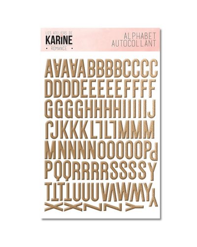 Les Ateliers de Karine - Autocollants Alphabet Rose gold - Romance