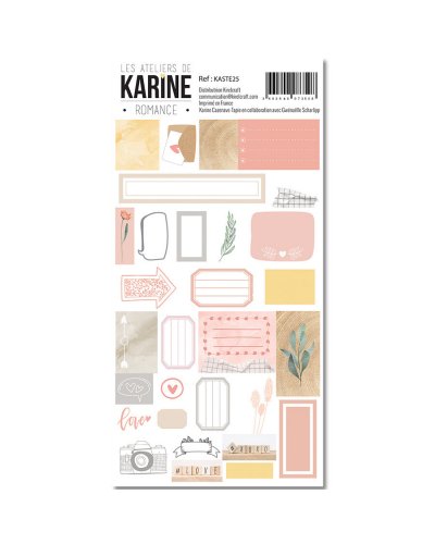 Les Ateliers de Karine - Autocollants Étiquettes - Romance