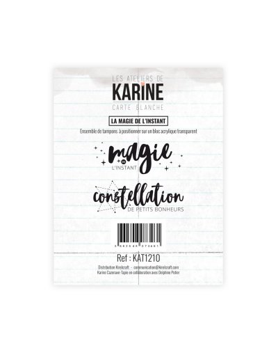 Les Ateliers de Karine - Tampon clear La magie de l'instant - Carte Blanche