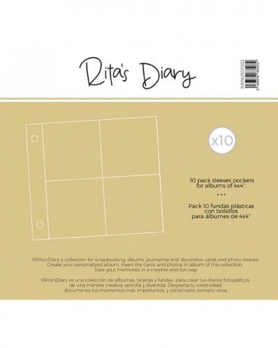 Rita's Diary - Pochettes 10x10cm - 4 compartiments
