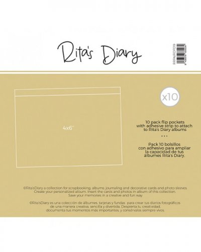 Rita's Diary - Pochettes à rabat 10x15cm