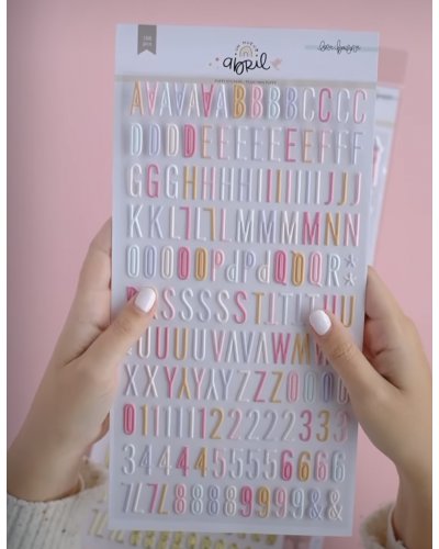 Autocollants alphabet puffy Couleurs - Un nuevo abril | Lora Bailora
