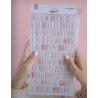Autocollants alphabet puffy Couleurs - Un nuevo abril | Lora Bailora